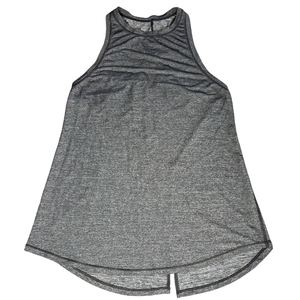 Lululemon Hot Like Agni Singlet Heathered‎ Black Racerback Yoga Tank Top
